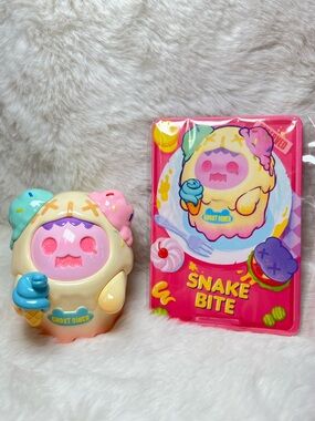 Snake Bite Ice Cream Figure - Cream & Pink